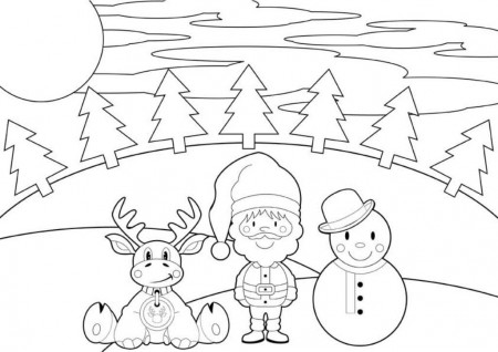 Santa Snowman Coloring Pages | Christmas Coloring pages of ...