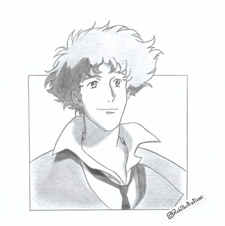 I drew Spike in the first episode. Hope you like it ✌ : r/cowboybebop
