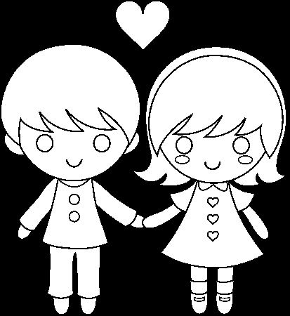 boy and girl holding hands - Clip Art Library