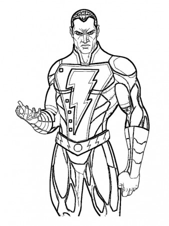 Angry Black Adam Coloring Page - Free Printable Coloring Pages for Kids