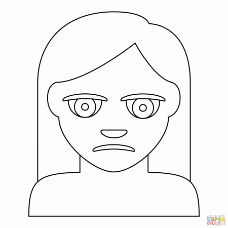Person Frowning coloring page | Free Printable Coloring Pages