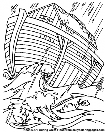 noahs ark colouring pages - Clip Art Library