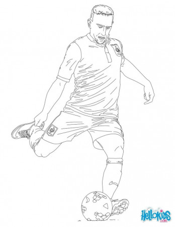 SOCCER PLAYERS coloring pages - Franck Ribery | Coloring pages, Sports coloring  pages, Football coloring pages
