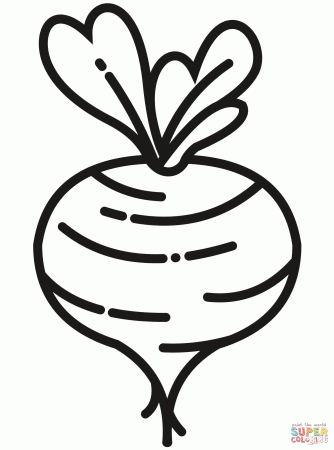 Beetroot coloring page | Free Printable Coloring Pages