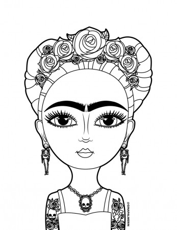 Frida Kahlo — COLORING — GINA PALMERIN