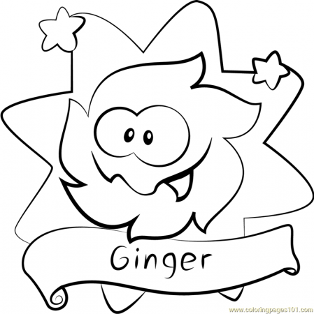 Ginger Coloring Page for Kids - Free Cut the Rope Printable Coloring Pages  Online for Kids - ColoringPages101.com | Coloring Pages for Kids