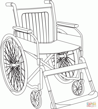Wheelchair coloring page | Free Printable Coloring Pages