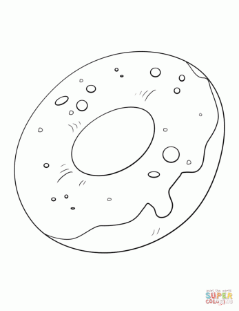 Doughnut coloring page | Free Printable Coloring Pages