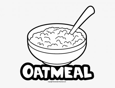 Oat Clipart Mixing Bowl - Oatmeal Clipart Black And White PNG Image |  Transparent PNG Free Download on SeekPNG