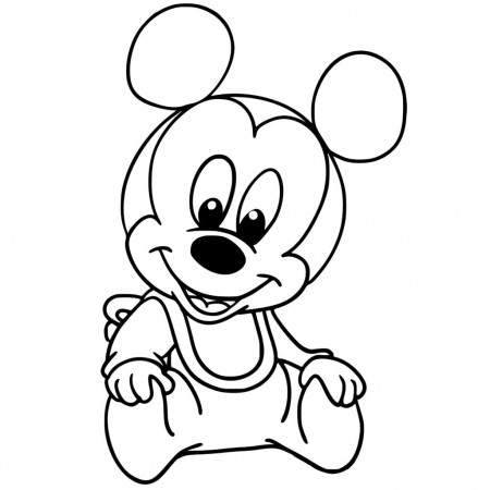 Disney Baby Mickey Coloring Page - Free Printable Coloring Pages for Kids