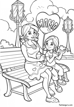 Drawing Mom #101068 (Characters) – Printable coloring pages