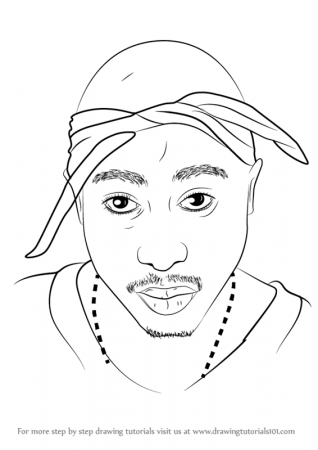 Learn How to Draw 2pac (Rappers) Step by Step : Drawing Tutorials | Pencil  drawings, Tupac art, Tupac artwork
