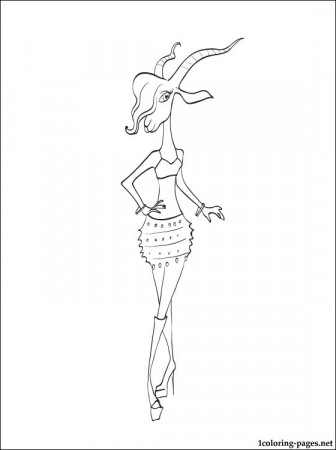 Gazelle Zootopia coloring picture | Coloring pages