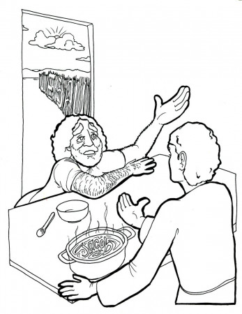 Jacob and Esau Coloring Page