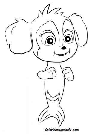 Paw Patrol Mer Pups Coloring Page Coloring Page - Free Coloring ...