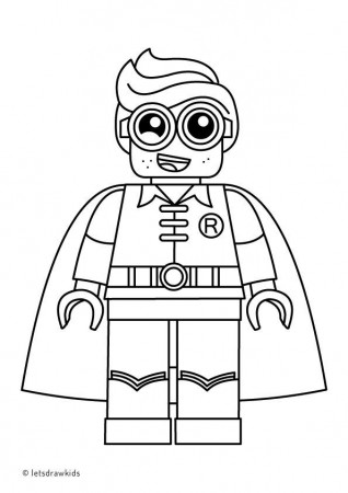 Coloring page for kids - LEGO Robin from The LEGO BATMAN Movie ...