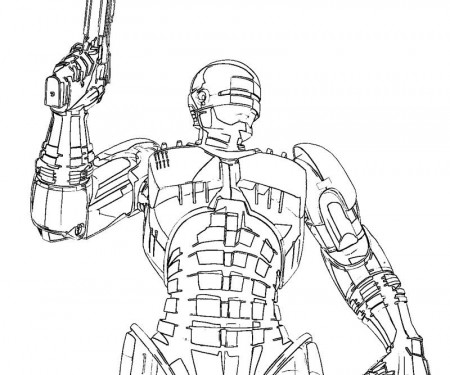 Printable coloring pages - Robocop (Superheroes) | Coloring pages