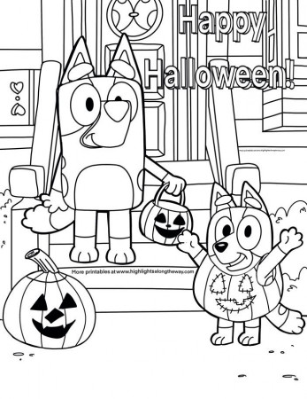 Bluey Halloween Coloring Page in 2023 | Halloween coloring sheets, Halloween  coloring pages, Free halloween coloring pages