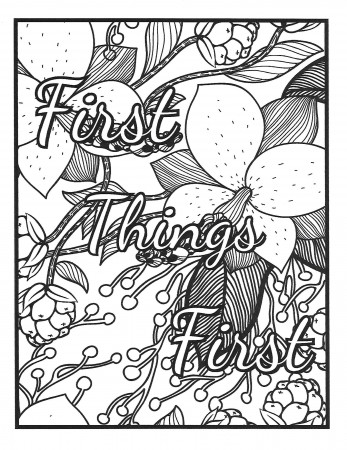 Recovery Slogans Adult Coloring Pages ...