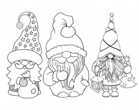 Gnomes Vector Clipart for Digital Stamp. Printable Coloring - Etsy | Christmas  coloring pages, Gnome patterns, Digital stamps