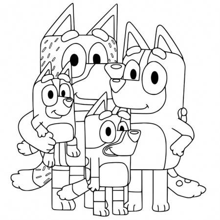 Bluey Coloring Pages for Kids