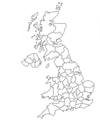 Outline map of United Kingdom coloring page | Download Free Outline map of United  Kingdom coloring page for kids | Best Coloring Pages