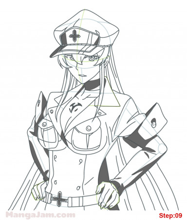 How to Draw Esdeath from Akame Ga Kill – MANGAJAM.com