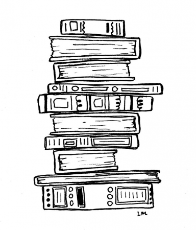 Stack of Books Art Print / Black and White Books Art / Library - Etsy |  Black and white books, Black and white stickers, Stack of books