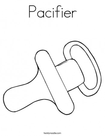 Pacifier Coloring Page - Twisty Noodle
