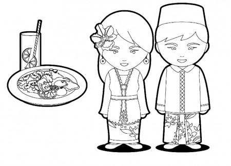 Indonesian Coloring Page - Free Printable Coloring Pages for Kids