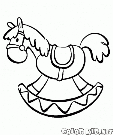 Coloring page - Rocking horse