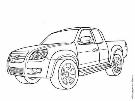 Mazda pickup truck coloring page || COLORING-PAGES-PRINTABLE.COM