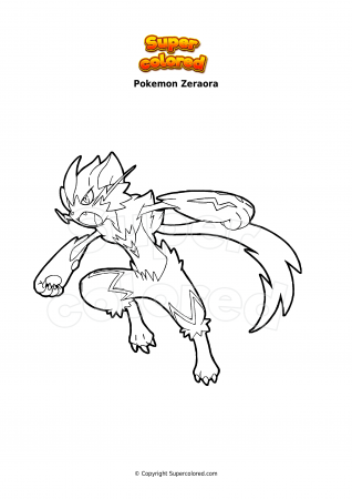 Coloring page Pokemon Zeraora - Supercolored.com