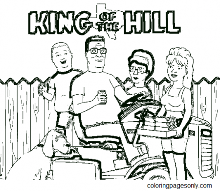 King of the Hill Coloring Pages - Coloring Pages For Kids And Adults