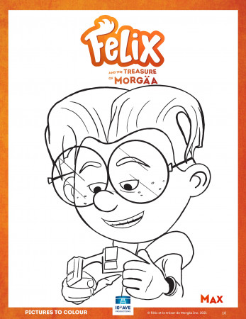 Felix and the Hidden Treasure Max coloring page