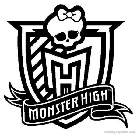 Monster High Monster High Logo Coloring Pages/ | Monstros, Festa monster  high, Bonecas monster high