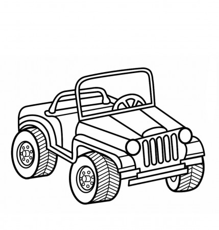 Jeep coloring page | Coloring pages, Cars coloring pages, Coloring ...