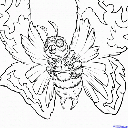 Mothra Coloring Pages 2019
