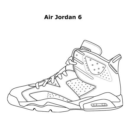 Jordan 6 Drawing at PaintingValley.com | Explore collection of ...