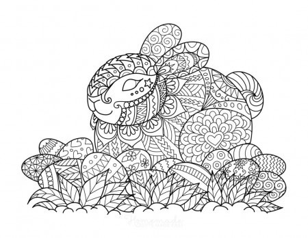 25 Printable Adult Easter Coloring Pages for 2023 - Happier Human