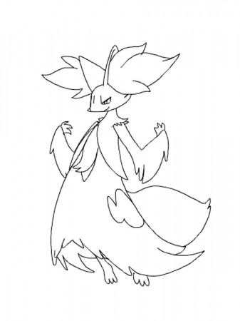 Pokemon Delphox coloring pages - Free Printable