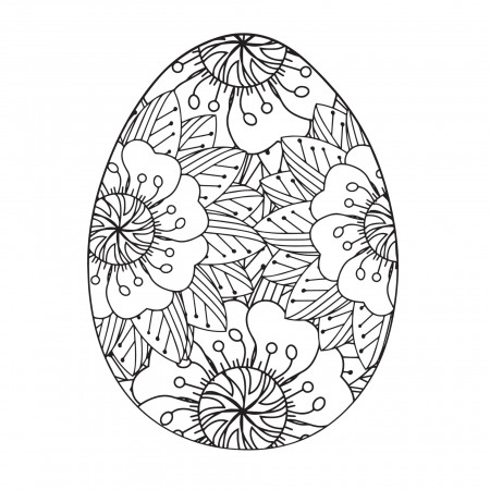 Easter egg coloring page easter bunny coloring page 6885934 Vector Art at  Vecteezy