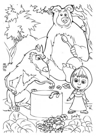 Masha 1 Coloring Page - Free Printable Coloring Pages for Kids