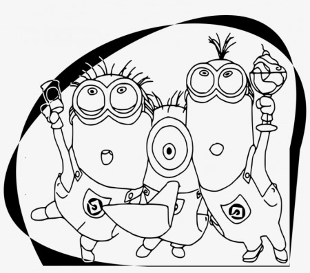 Minion Party Coloring Page - Bday Party Coloring Pages Transparent PNG -  1209x1009 - Free Download on NicePNG