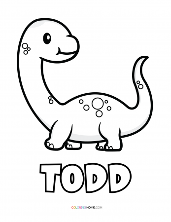Todd dinosaur coloring page