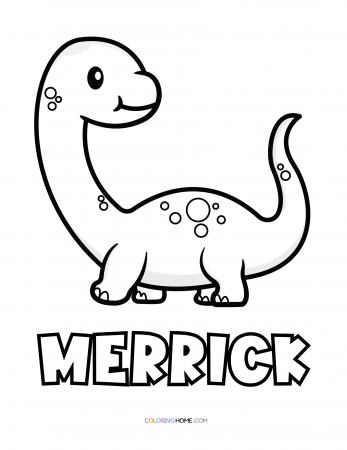 Merrick dinosaur coloring page