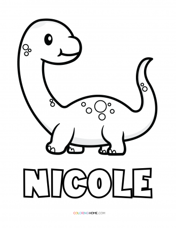 Nicole dinosaur coloring page