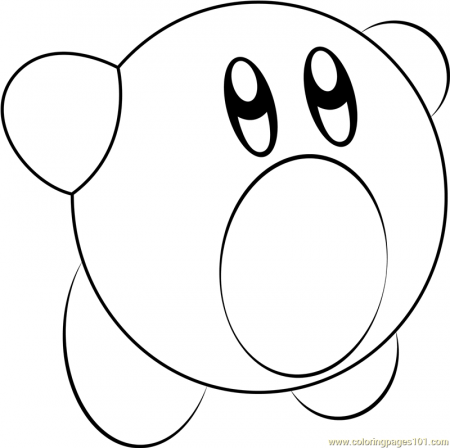Yellow Kirby Coloring Page for Kids - Free Kirby Printable Coloring Pages  Online for Kids - ColoringPages101.com | Coloring Pages for Kids