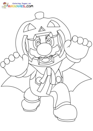 Mario Halloween Coloring Pages ...