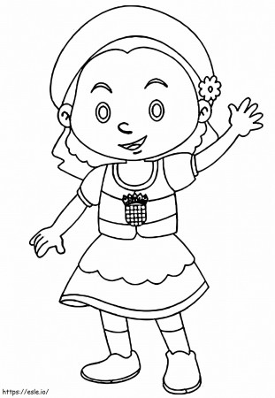 Croatian Girl coloring page